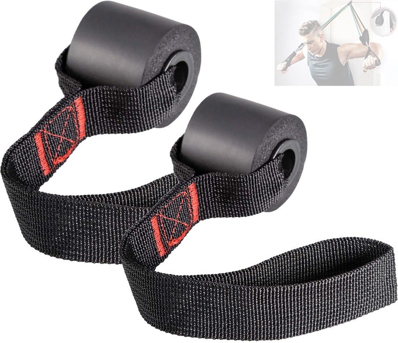 EddHomes Resistance Bands Door Anchor Attachment Secure Door Anchor Heavy Duty Door Anchor for Resistance Bands Door Jamb Anchor for Fitness Bands Workout Band Anchor (Larger/Won't Damage Door/2Pcs) - Image 1